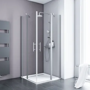 900x900 mm, 1920 mm, Alu-Natur, Klar hell, versiegelt