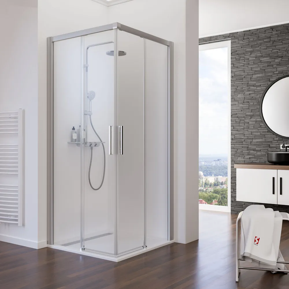 750x900 mm, 1850 mm, Alu-Natur, Klar hell