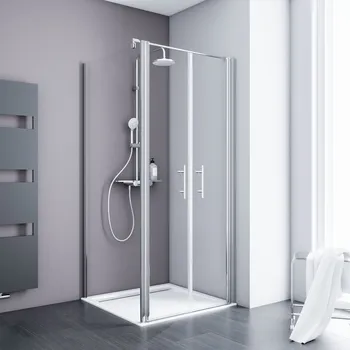 900x900 mm, 1920 mm, Chromoptik, Klar hell, versiegelt
